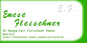 emese fleischner business card